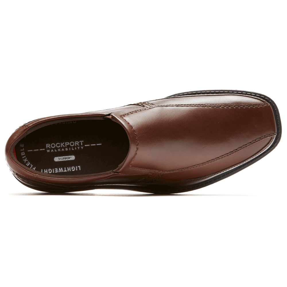 Rockport Singapore Mens Slip-On - Style Leader 2 Bike Toe Brown - WC1285430